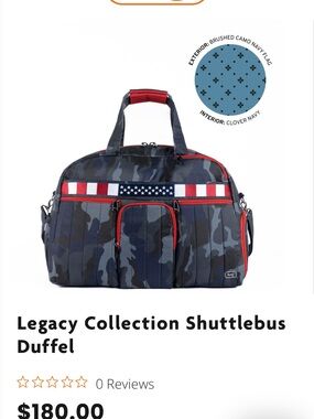 Legacy Collection Shuttlebus Duffel - Navy Camo with Red Trim